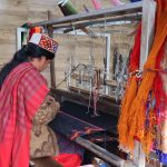 women weaving Kullvi Shawl on traditional ‘ Khaddi” at Bhuttico workshop in Kullu.
