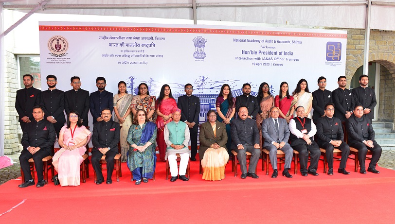 President Interacts With IA&AS Officers Trainees