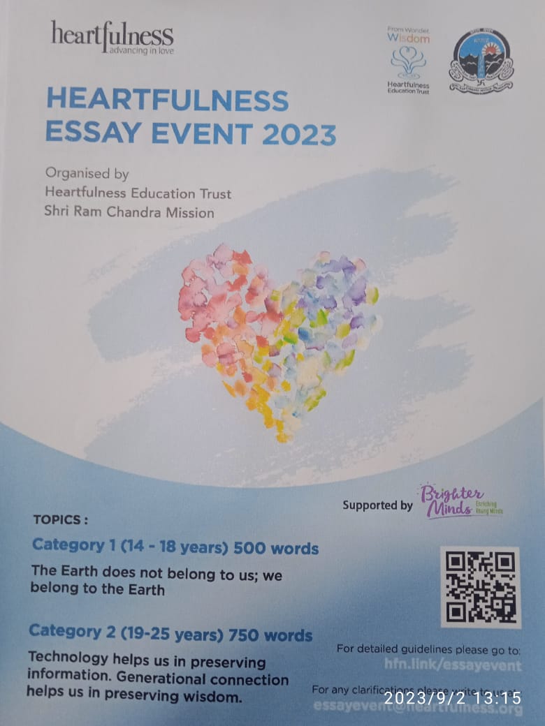 heartfulness essay event topics pdf