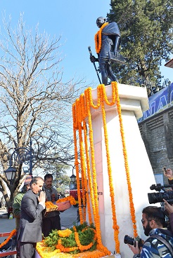 CM Sukhu Pay Tribute To Mahatma Gandhi On Martyr's Day