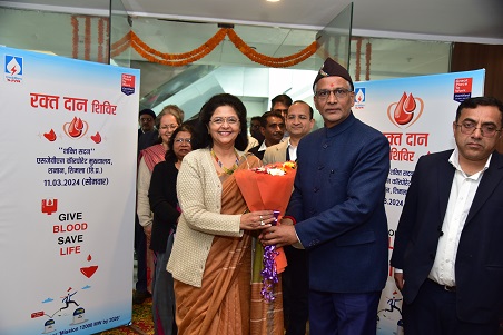 SJVN Chairman Geeta Kapur Inaugurates Blood Donation Camp In Shimla
