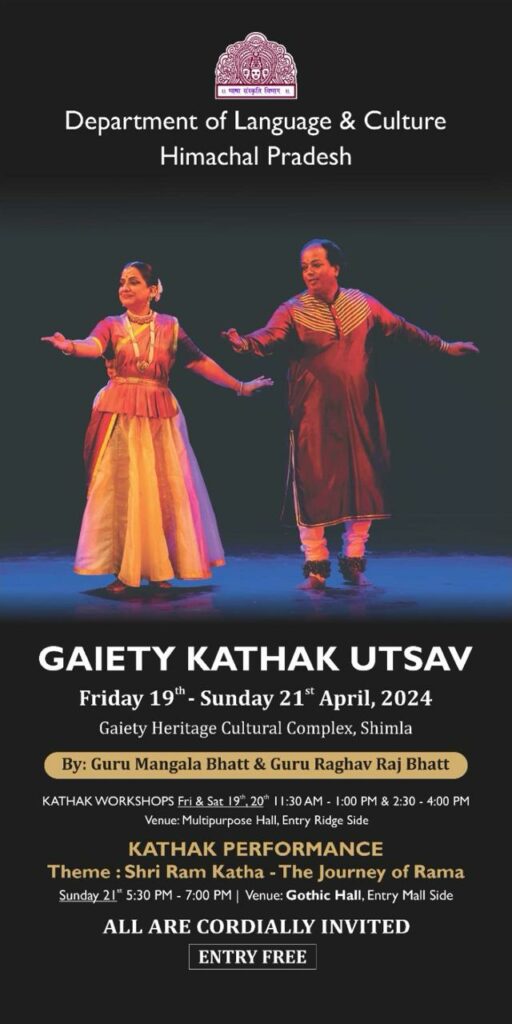 Gaiety Kathak Utsav - 2024: Kathak Workshops & Ramayana Performance In Shimla