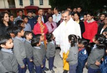 Sukhu Interacts with Students of Tong-Len School in Dharamshala