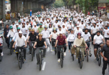 Champions on Wheels Olympic Stars Lead Drug Free India Pledge
